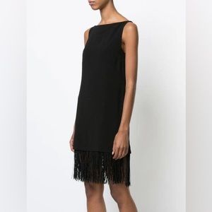 Elizabeth and James Ekon Black Fringe Dress size 8